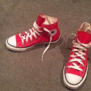 Red high top converse